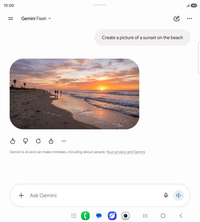 You can also ask Gemini to generate a picture based on your description.