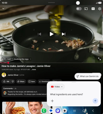 Follow the instructions on the screen to type or speak the required question for the video.