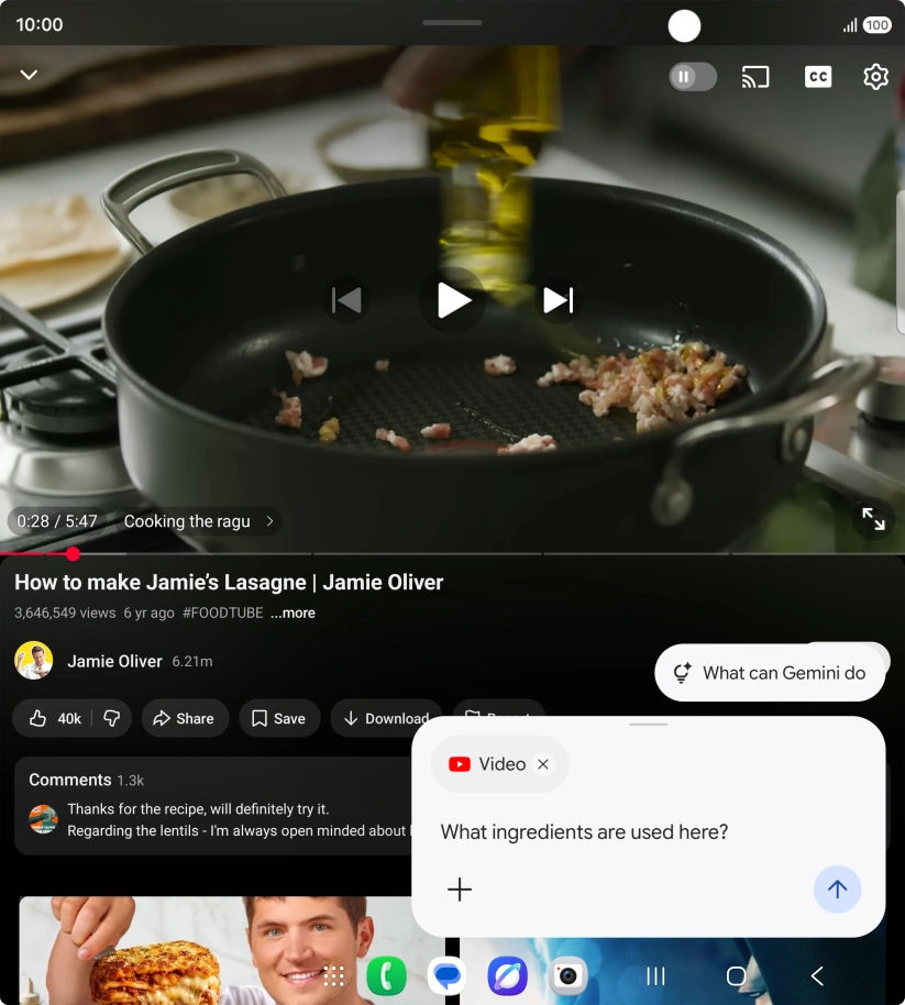 Follow the instructions on the screen to type or speak the required question for the video.
