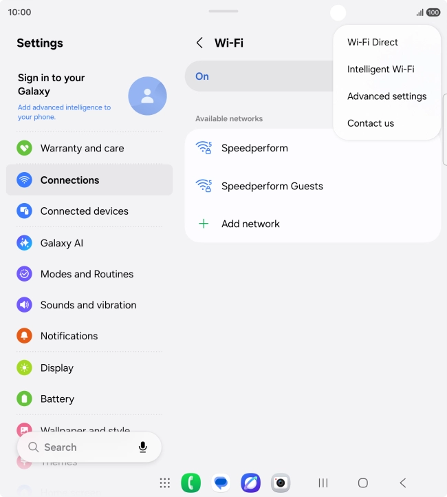 Press Intelligent Wi-Fi. Press Intelligent Wi-Fi.