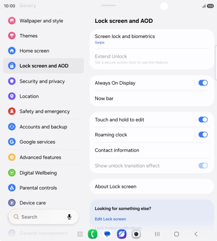 Press Screen lock and biometrics.