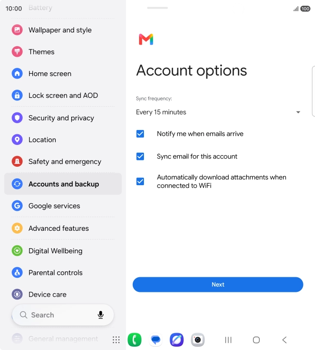 Press the drop down list below 