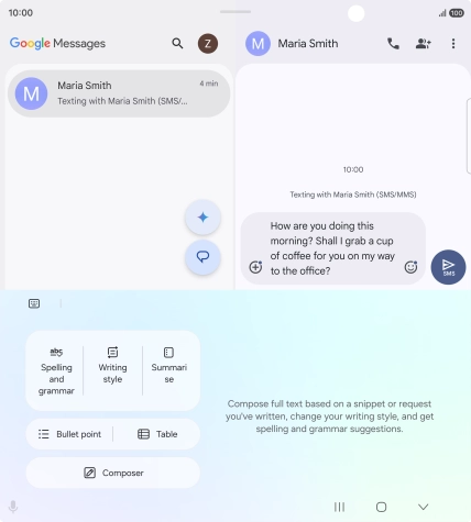 To change the writing style of your text, press Writing style and follow the instructions on the screen to use the function. To change the writing style of your text, press Writing style and follow the instructions on the screen to use the function.