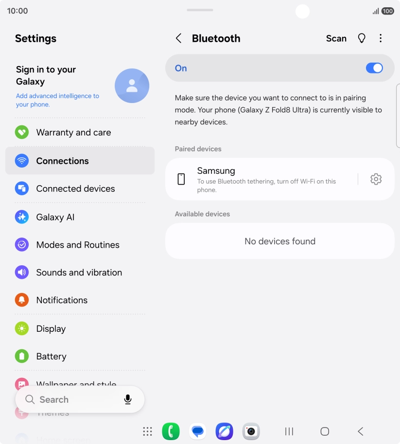 Press the Home key to return to the home screen.