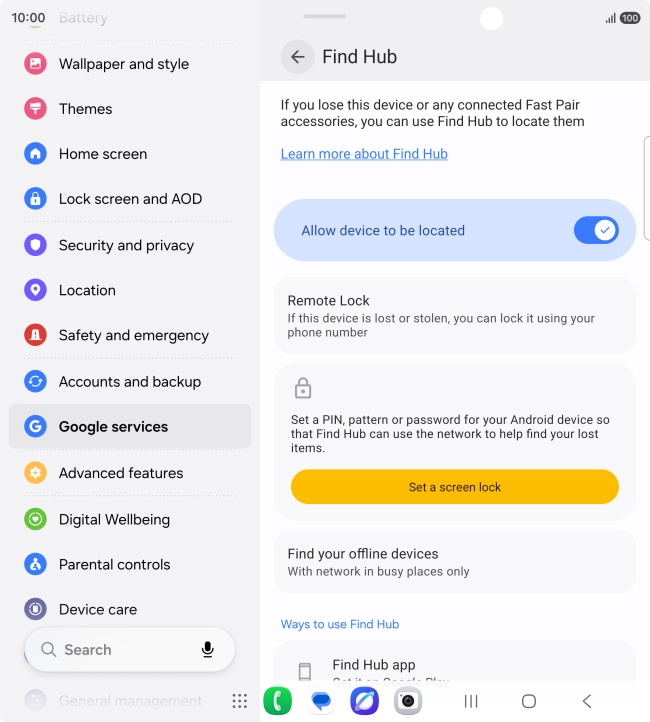 Press the Home key to return to the home screen.