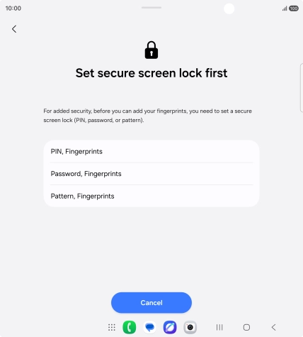 Press the required phone lock code and follow the instructions on the screen to create an additional phone lock code.