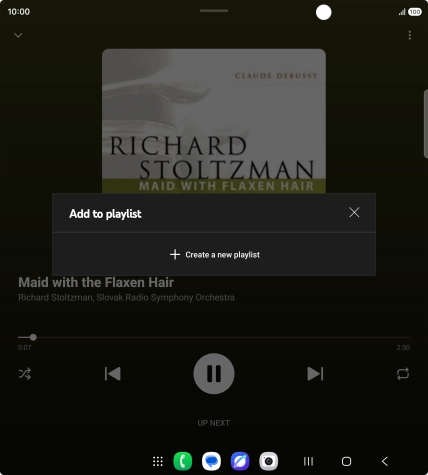 Press Create a new playlist. Press Create a new playlist.