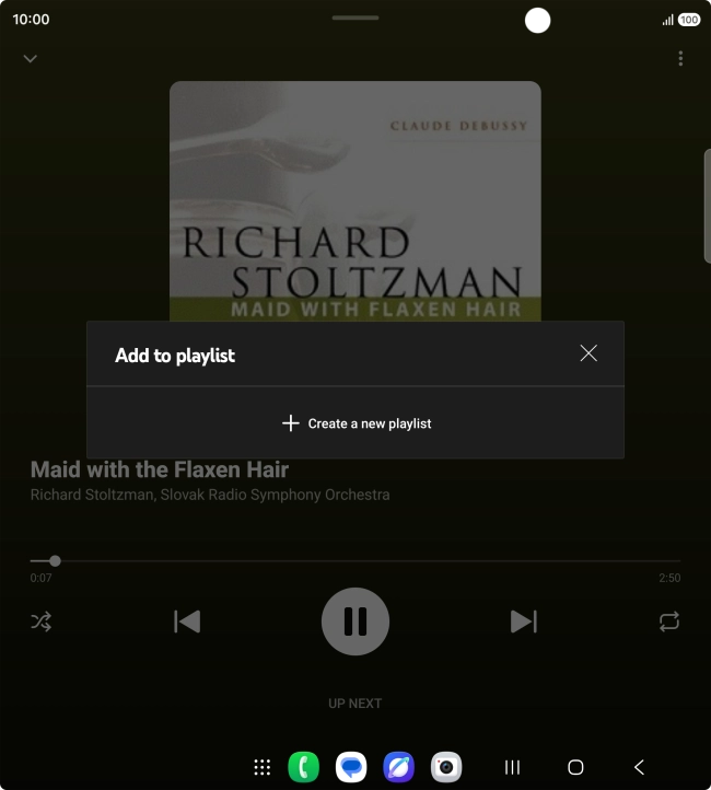 Press Create a new playlist. Press Create a new playlist.