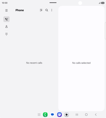 Press the menu icon.