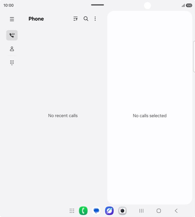 Press the menu icon.