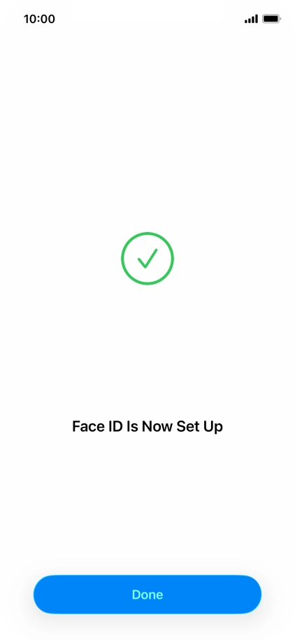 Press Done. If you haven't previously selected a phone lock code, key in a code of your own choice twice.