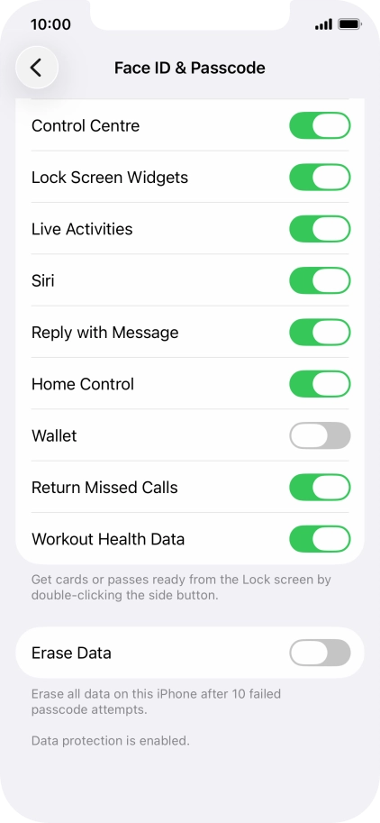 Press the indicator next to 