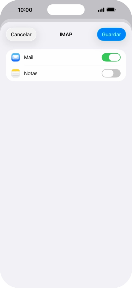 Pulsa Guardar. Ahora se ha configurado tu cuenta de correo electrónico. Si deseas seleccionar más ajustes del servidor de correo de entrada o de salida, continúa con los pasos siguientes.