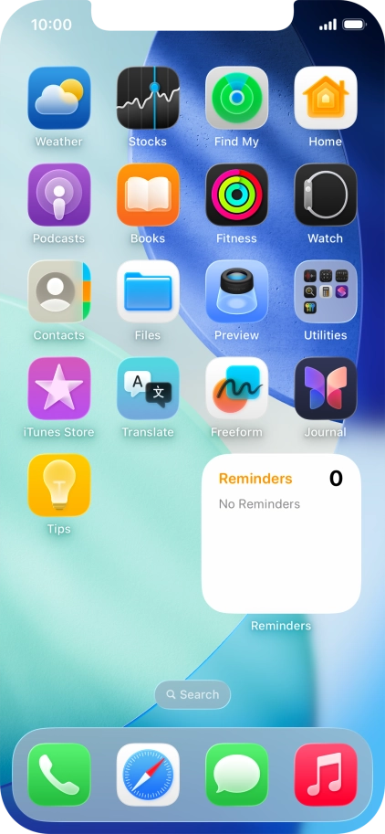 If you're using a Widget Stack: slide up or down on the stack to select the required widget.