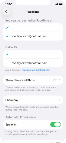 Press the required setting below 