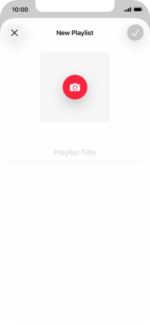 Press the text input field and key in a name for the playlist.