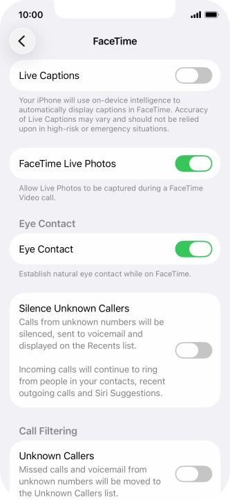 Press the indicator next to 