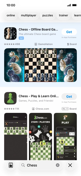 Press the required app.