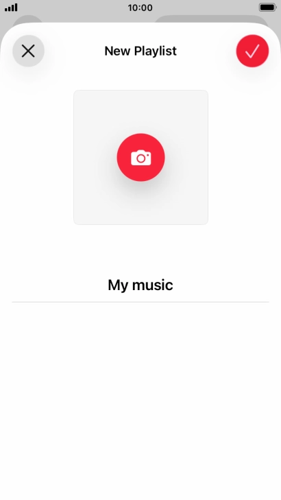 Press the confirm icon.
