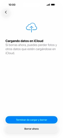 Pulsa Borrar ahora.