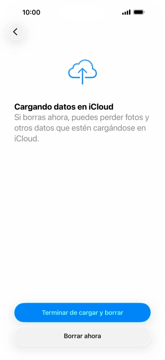Pulsa Borrar ahora.