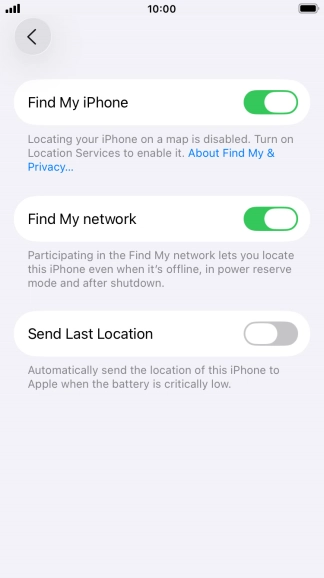 Press the indicator next to 