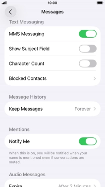 Press the Home key to return to the home screen.