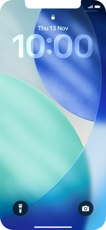 Press and hold anywhere on the lock screen.