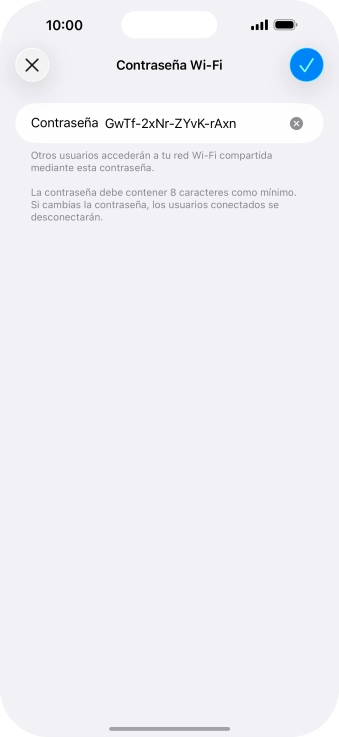 Pulsa el icono de aceptar.