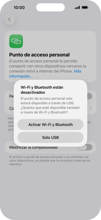 Si el wifi está desactivado, pulsa Activar Wi-Fi y Bluetooth.
