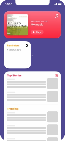 Press and hold the required Widget Stack.