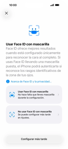 Pulsa Configurar más tarde.