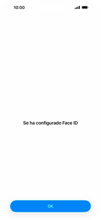 Pulsa OK. Si no has añadido anteriormente un código de seguridad, tendrás que introducir un código de libre elección dos veces consecutivas.