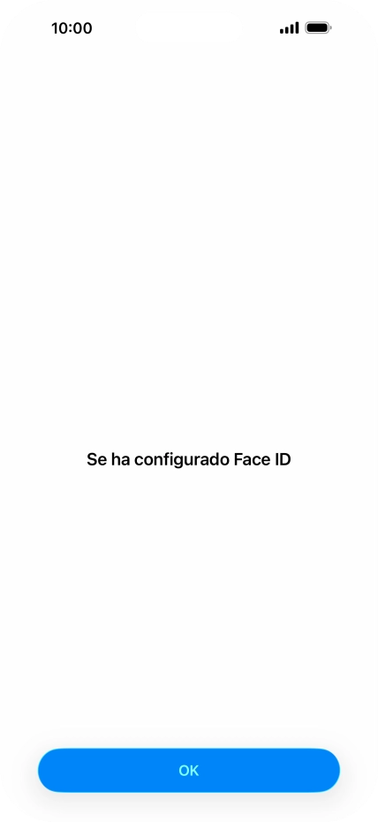 Pulsa OK. Si no has añadido anteriormente un código de seguridad, tendrás que introducir un código de libre elección dos veces consecutivas.