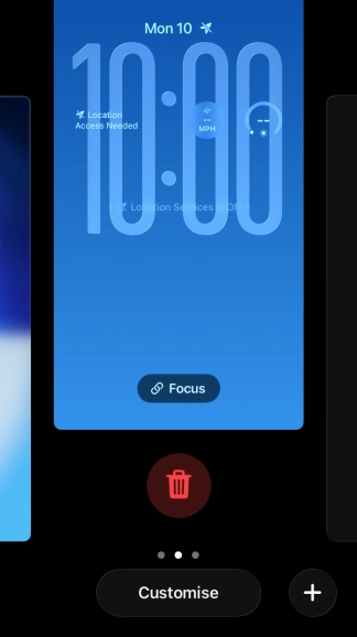 Press the delete icon.