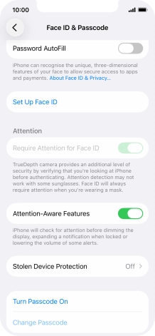 Press Set Up Face ID.