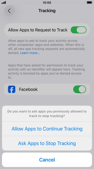 If you turn off the function, press the required setting.