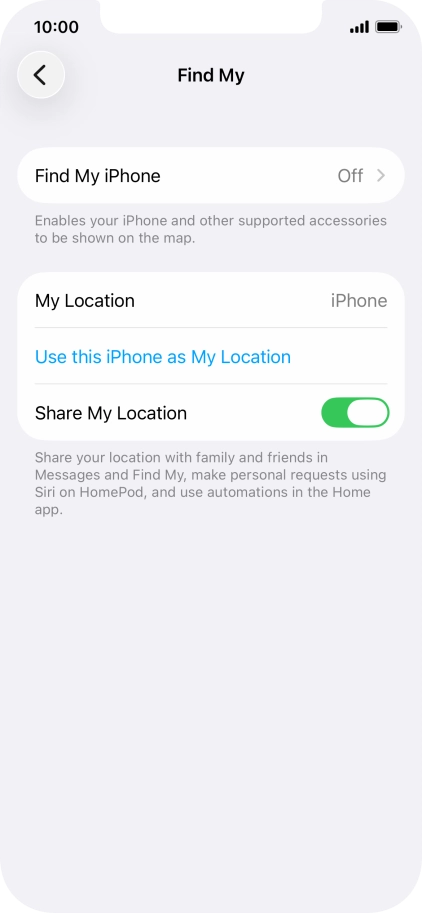 Press Find My iPhone.
