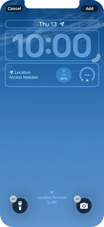 To customise the way the lock screen date is displayed, press the date widget and follow the instructions on the screen to select the required widget display mode.