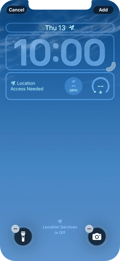 To customise the way the lock screen date is displayed, press the date widget and follow the instructions on the screen to select the required widget display mode.