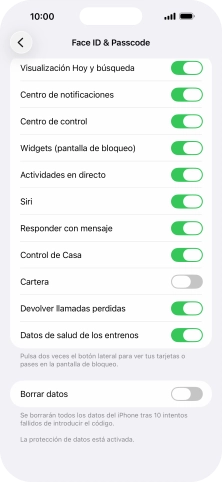 Pulsa el indicador junto a 