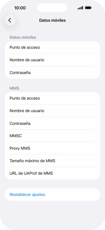 Pulsa Punto de acceso e introduce airtelwap.es.