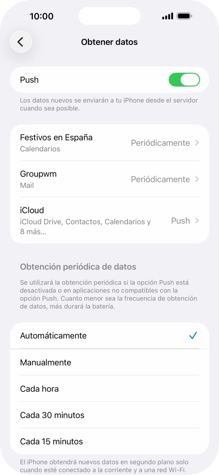 Pulsa el indicador junto a 