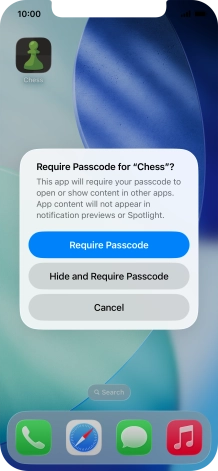 Press Require Passcode. Press Require Passcode.