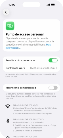 Desliza el dedo hacia arriba desde la parte inferior de la pantalla para terminar y volver a la pantalla de inicio.