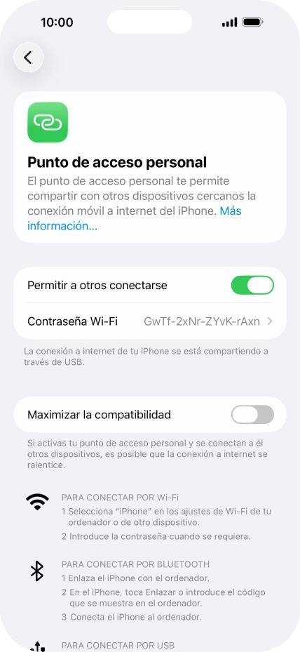 Desliza el dedo hacia arriba desde la parte inferior de la pantalla para terminar y volver a la pantalla de inicio.