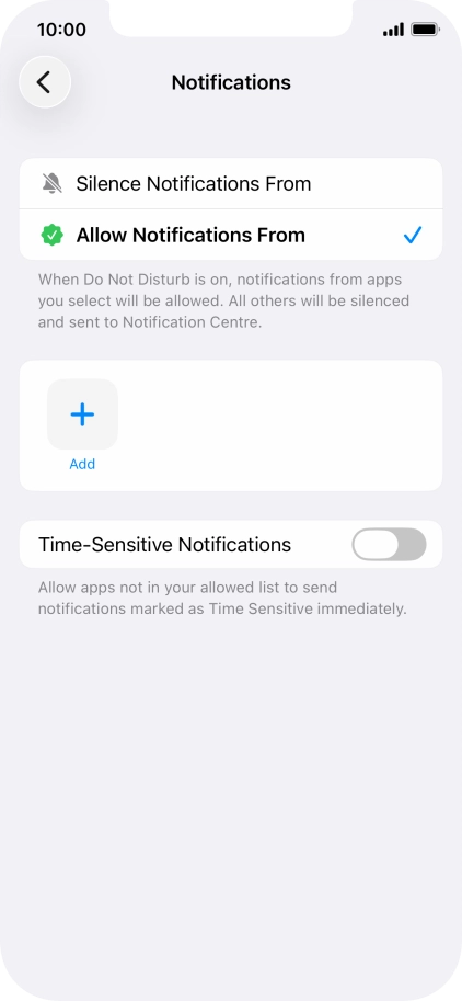 Press the indicator next to 