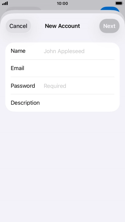 Press Name and key in the required sender name.