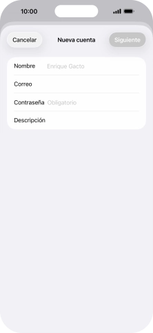 Pulsa Nombre e introduce el nombre del remitente.