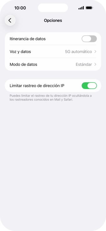Pulsa Voz y datos.